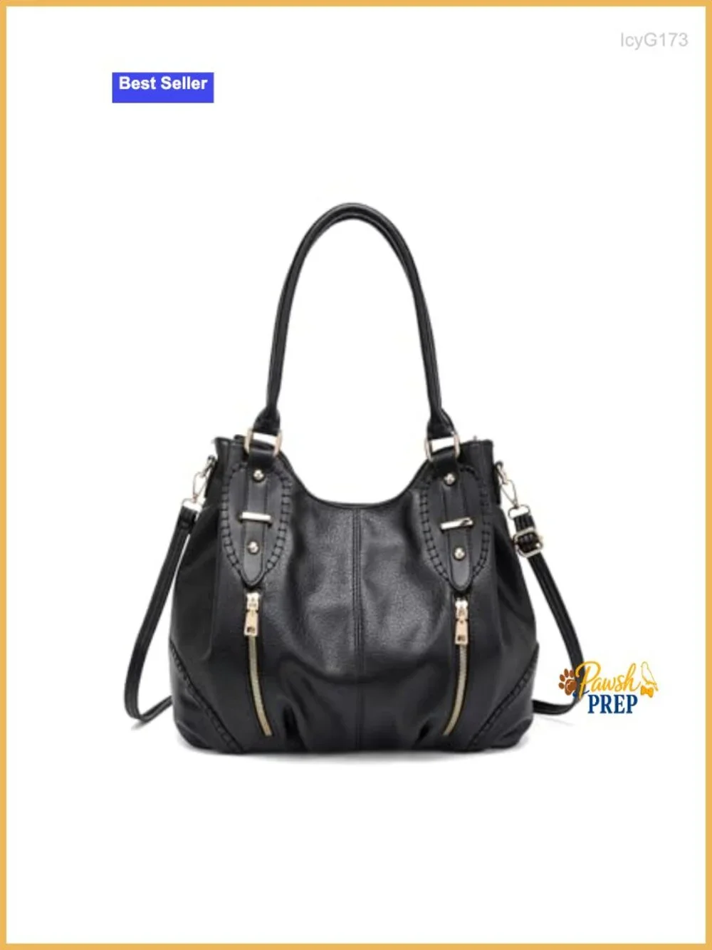 Vintage PU Leather Hobo Tote Bag Satchel Shoulder Bag Crossbody Purse 13.3